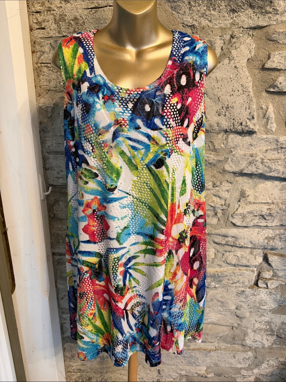 🇨🇦 Multicolor Tropical Print Dress
